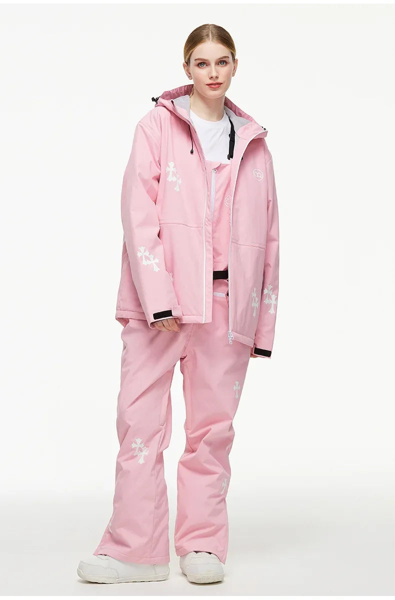 Arya – Damen Skianzug (Jacke + Hose) – Polyester - Rosa