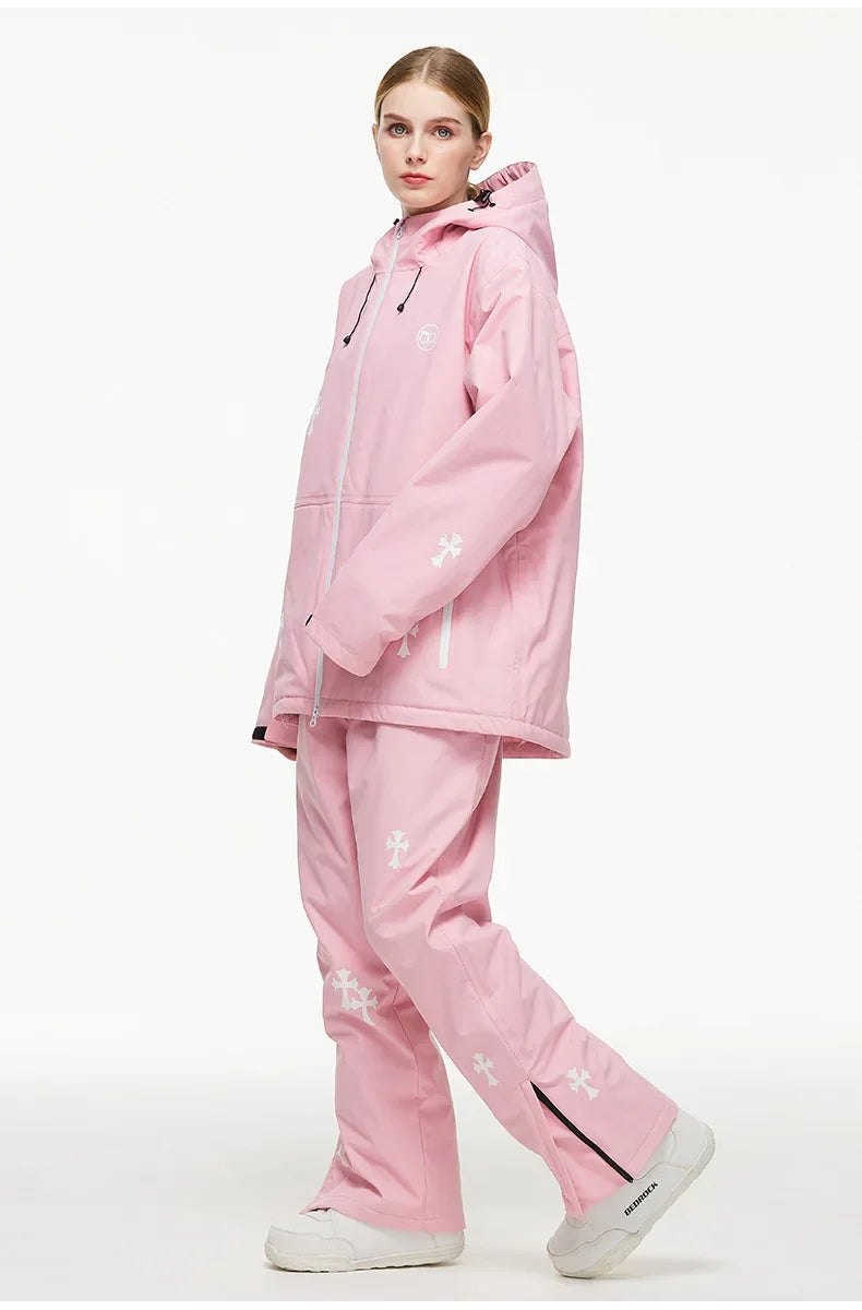 Arya – Damen Skianzug (Jacke + Hose) – Polyester - Rosa