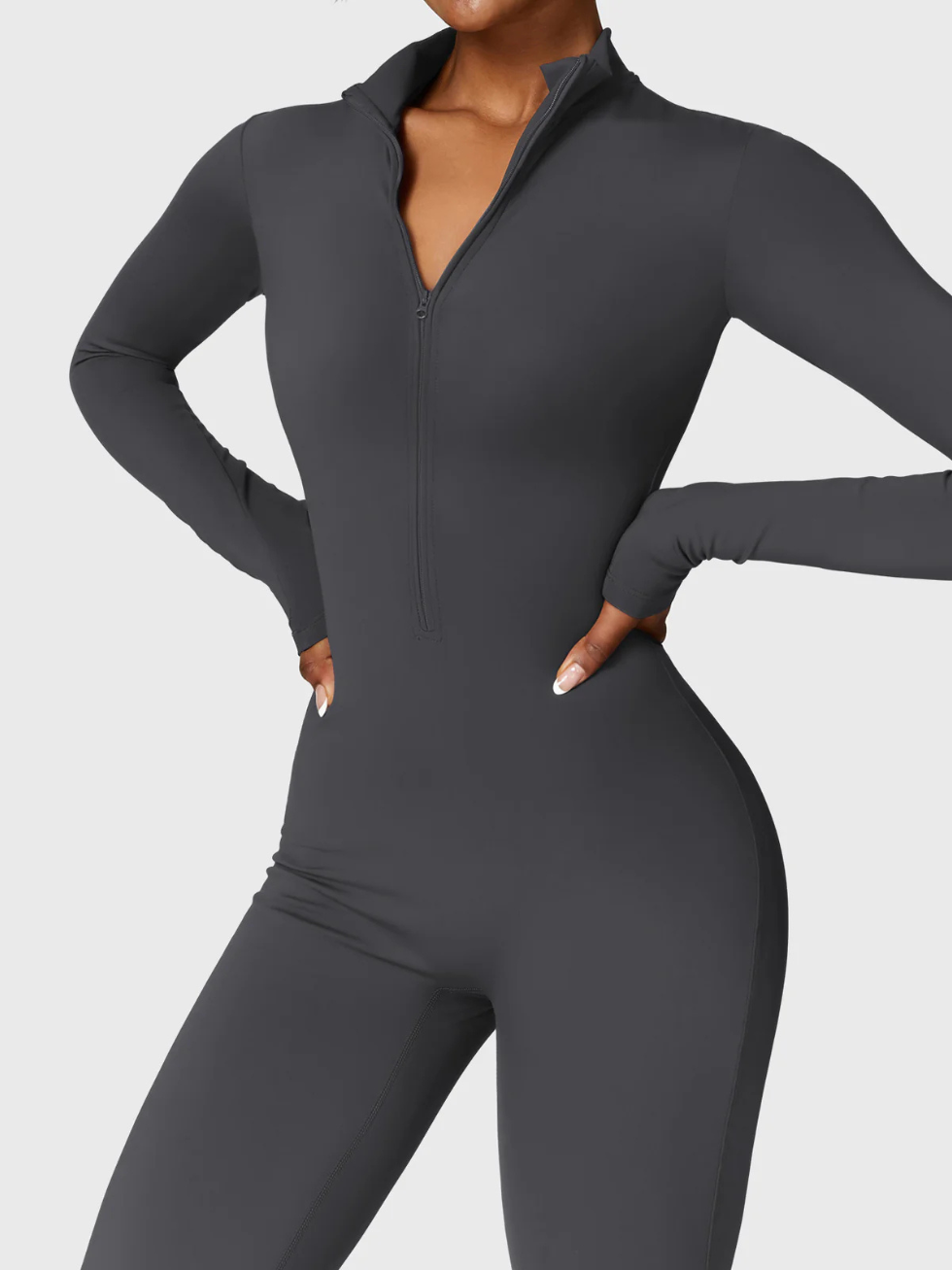ZAYA - Nahtloser Sculpting Bodysuit - Dunkelgrau