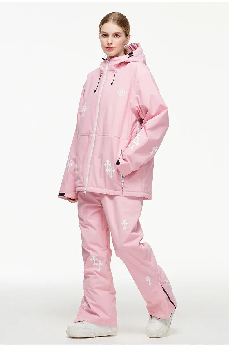 Arya – Damen Skianzug (Jacke + Hose) – Polyester - Rosa