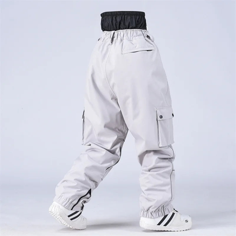 Claude – Unisex Snowboardhose mit Reißverschluss – Hellgrau