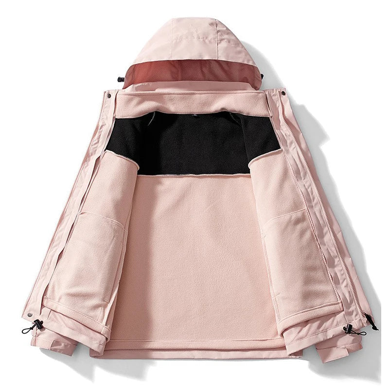 Aurélie – Damen Softshelljacke mit Kapuze – Rosa