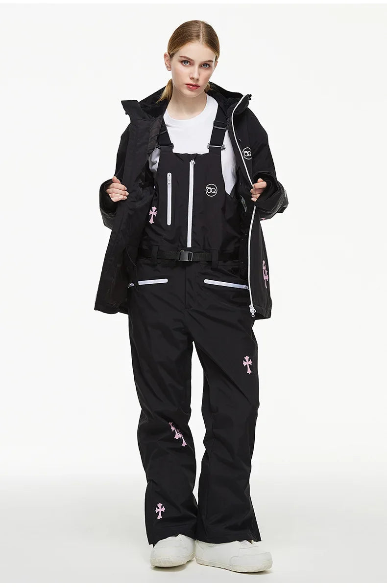 Arya – Damen Skianzug (Jacke + Hose) – Polyester - Schwarz