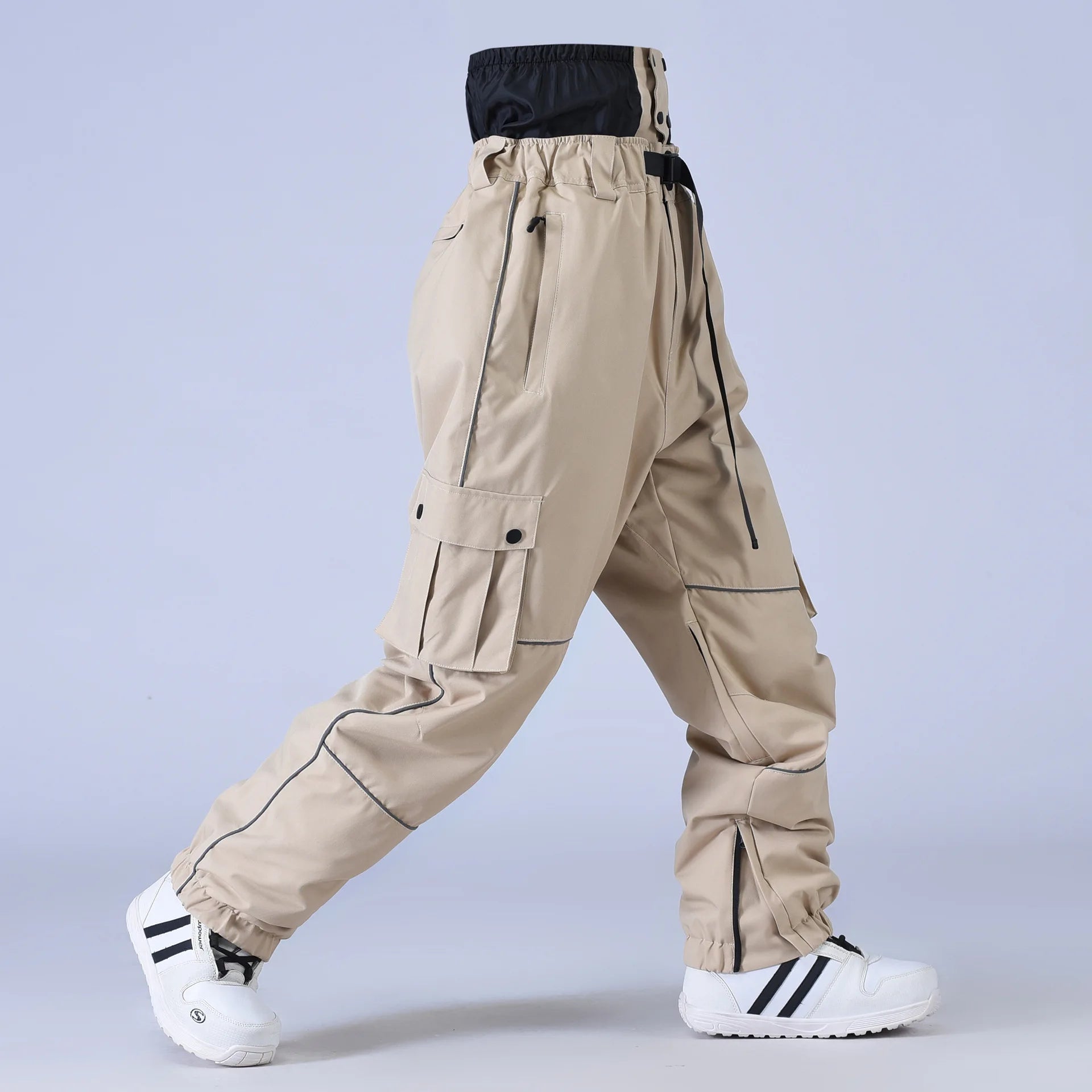 Claude – Unisex Snowboardhose mit Reißverschluss – Khaki