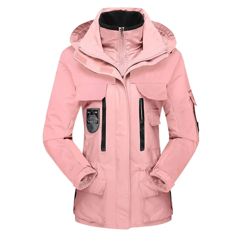 Isabelle – Damen Softshelljacke mit Kapuze – Rosa