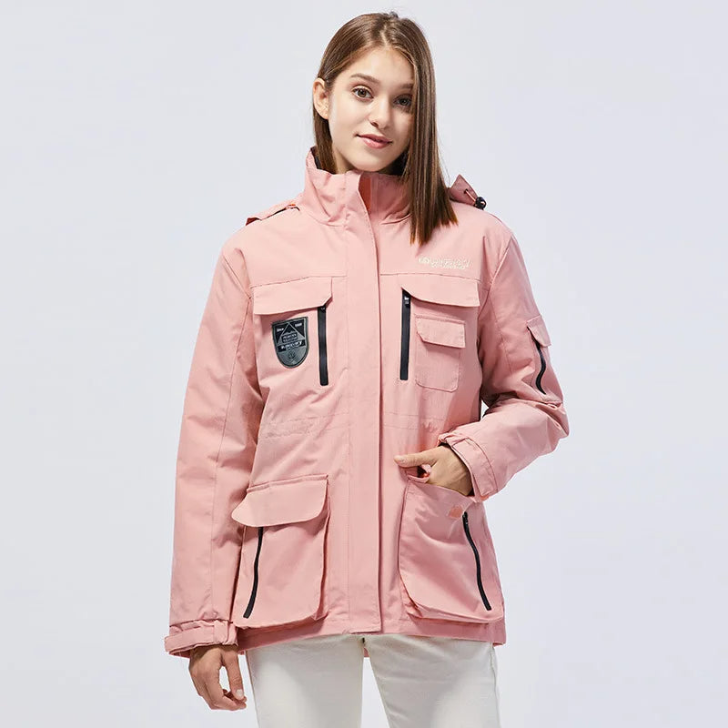 Isabelle – Damen Softshelljacke mit Kapuze – Rosa