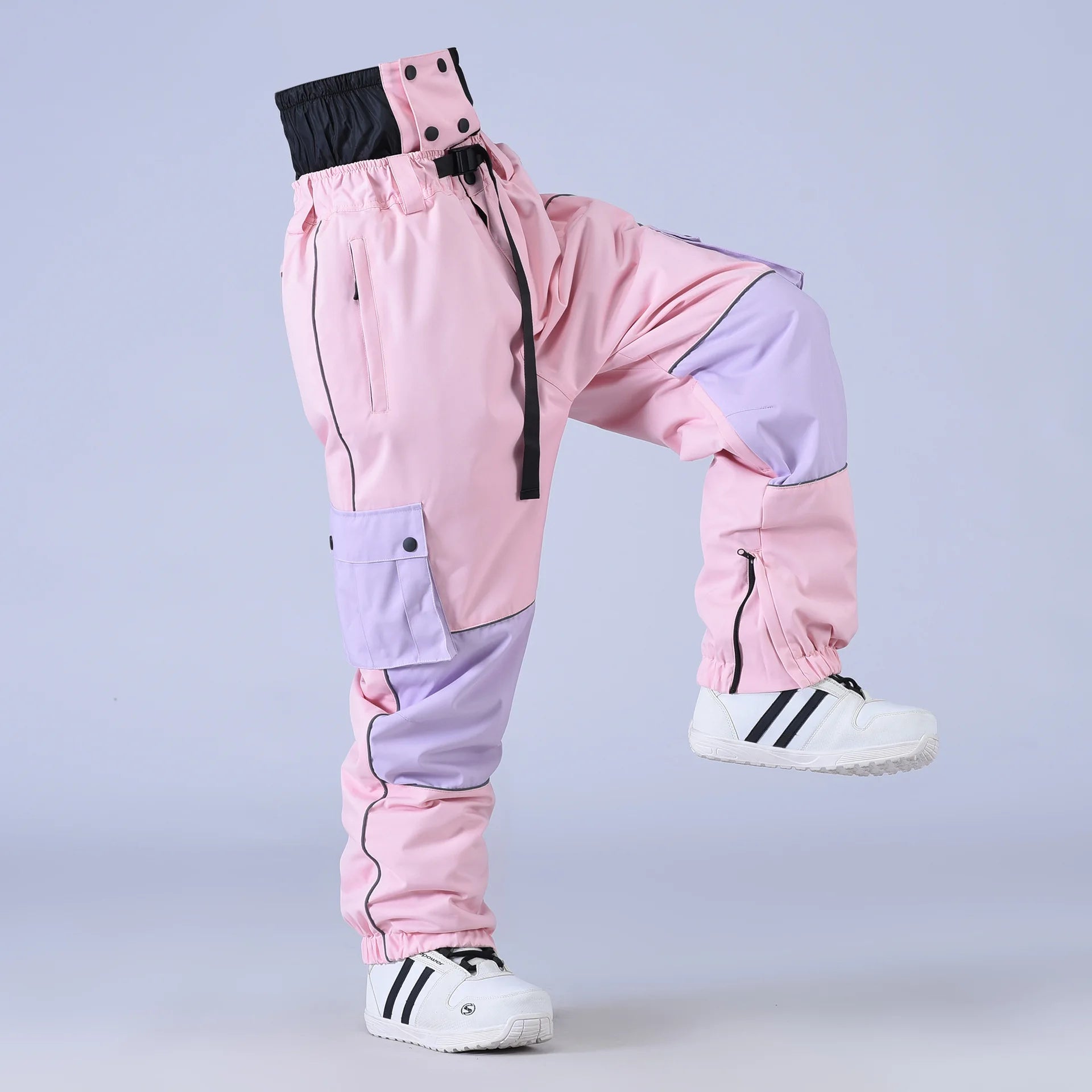 Claude – Unisex Snowboardhose mit Reißverschluss – Rosa