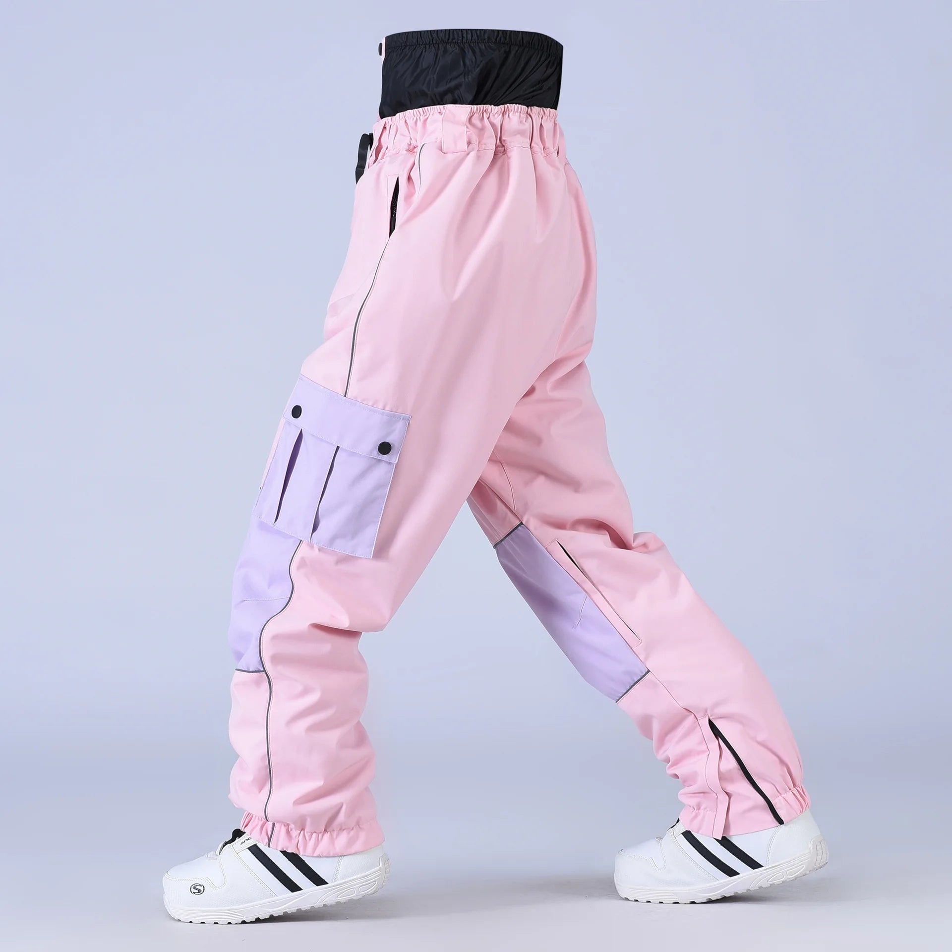 Claude – Unisex Snowboardhose mit Reißverschluss – Rosa