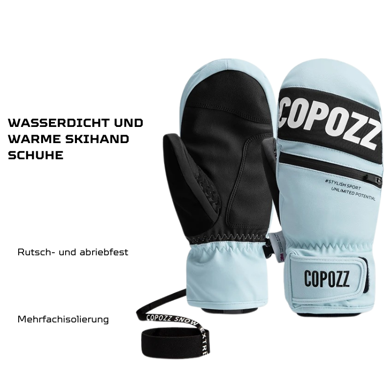 COPOZZ - Wasserdichte Winterhandschuhe - Hellblau