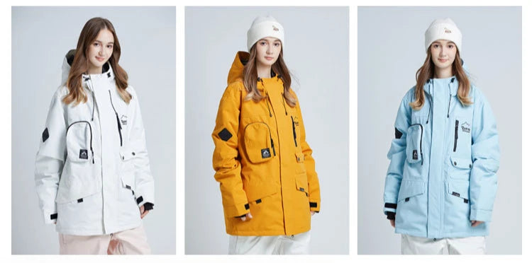 Dominique – Unisex Skijacke mit Kapuze - Wieß