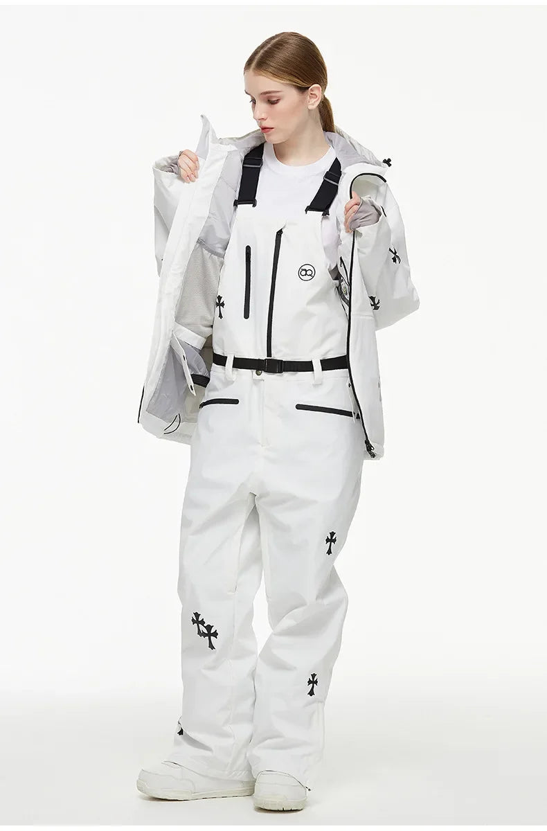 Arya – Damen Skianzug (Jacke + Hose) – Polyester - Weiß