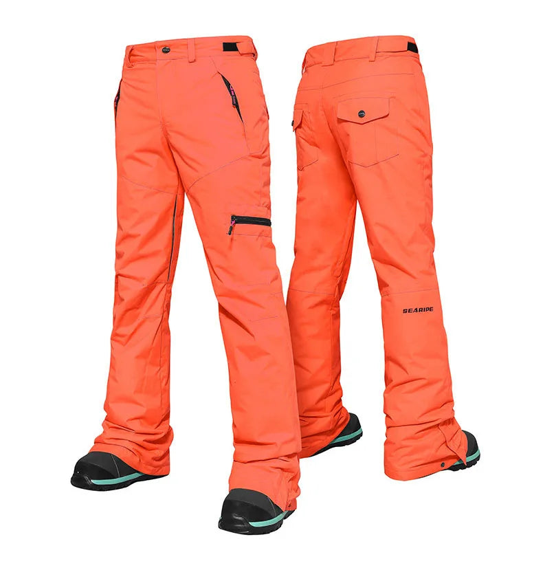 Selena – Damen Skihose mit Elastischem Bund – Orange