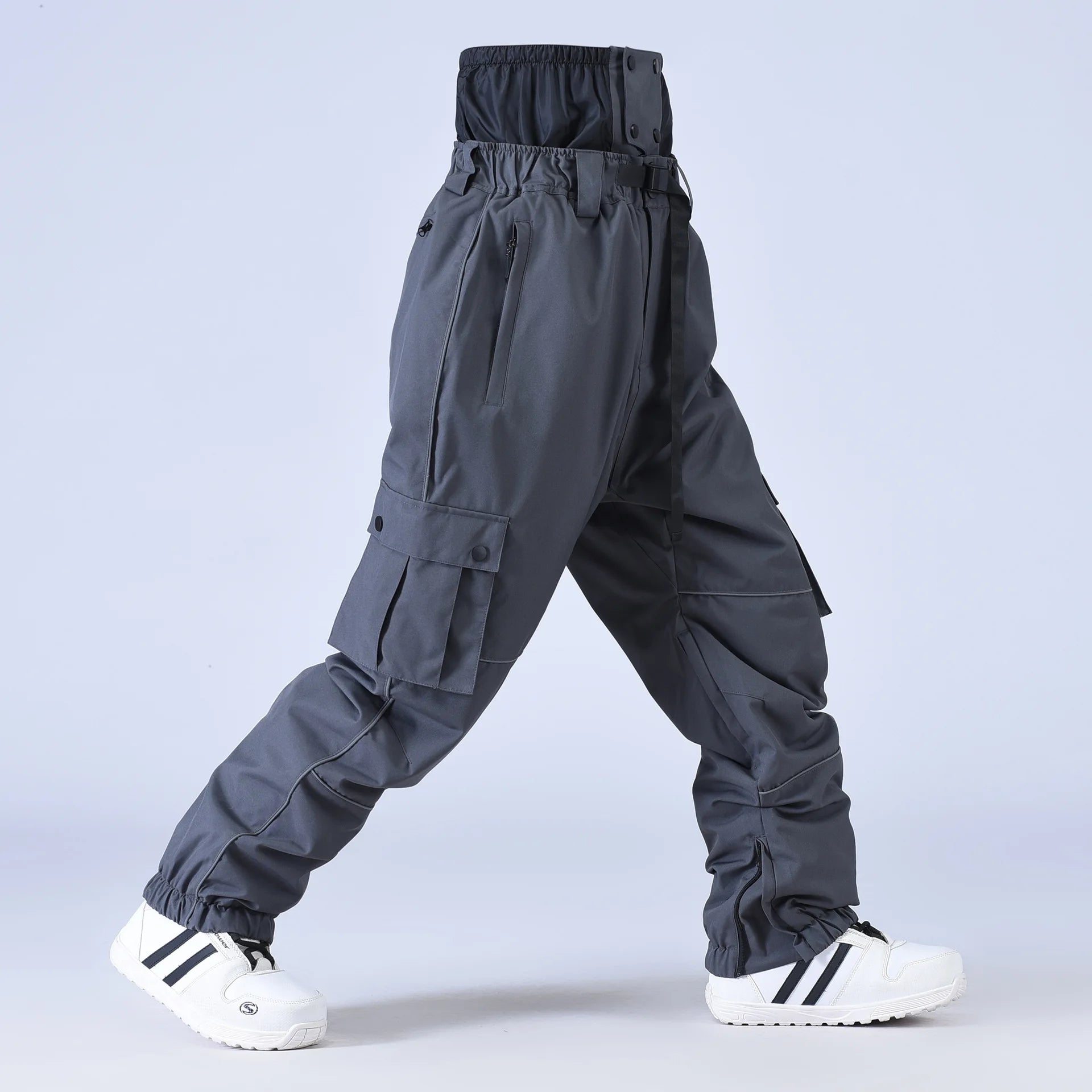 Claude – Unisex Snowboardhose mit Reißverschluss – Dunkelgrau