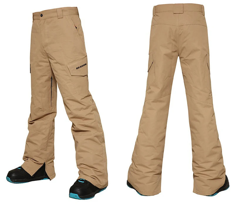 Leo – Herren Skihose mit Trägern und Thermofunktion – Khaki