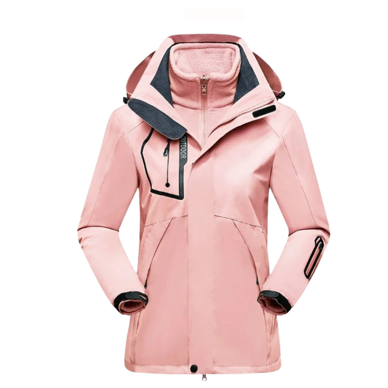 OUTDOOR – Ski-Jacke und Skihose Set - Rosa - Blau