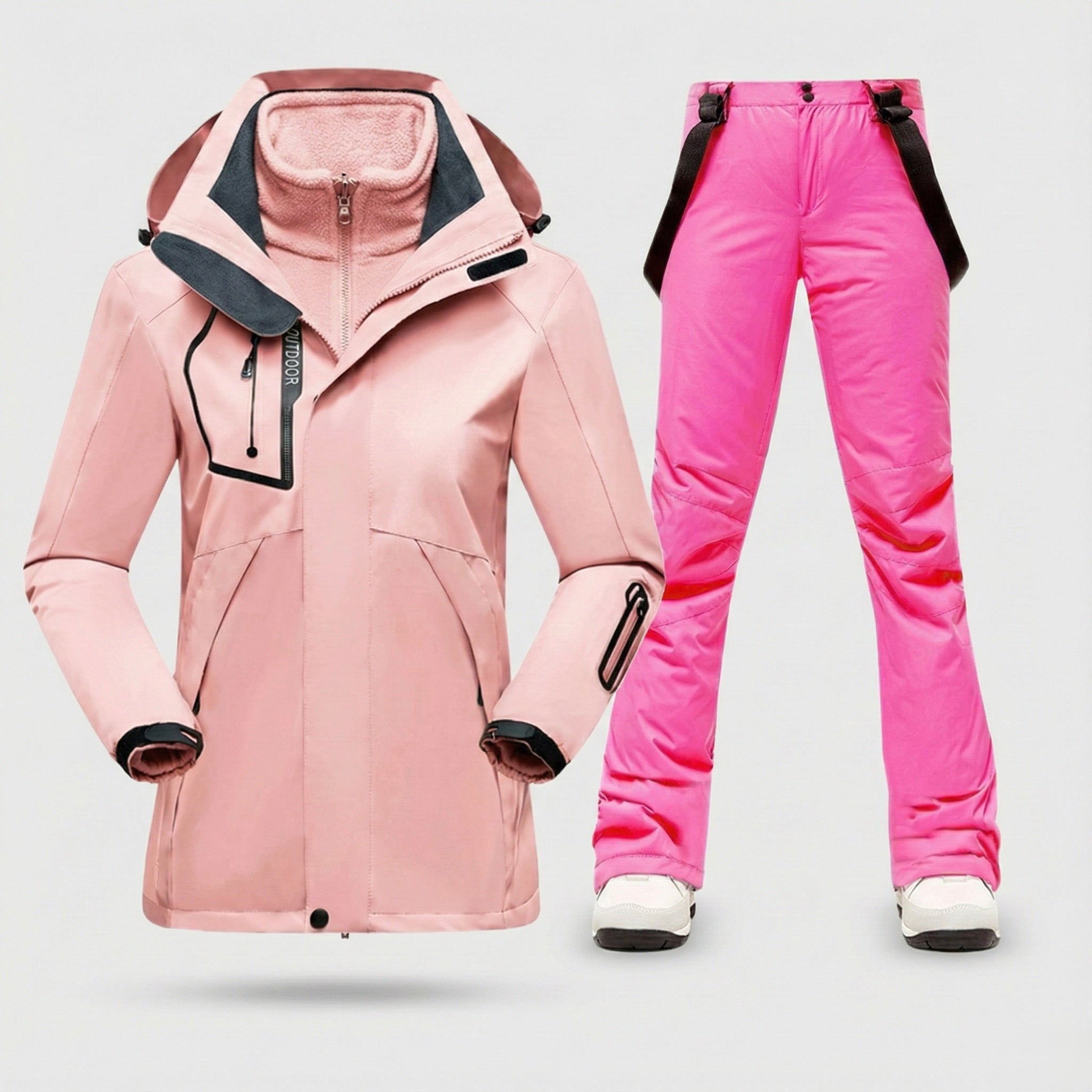 OUTDOOR – Ski-Jacke und Skihose Set - Rosa - Rosa