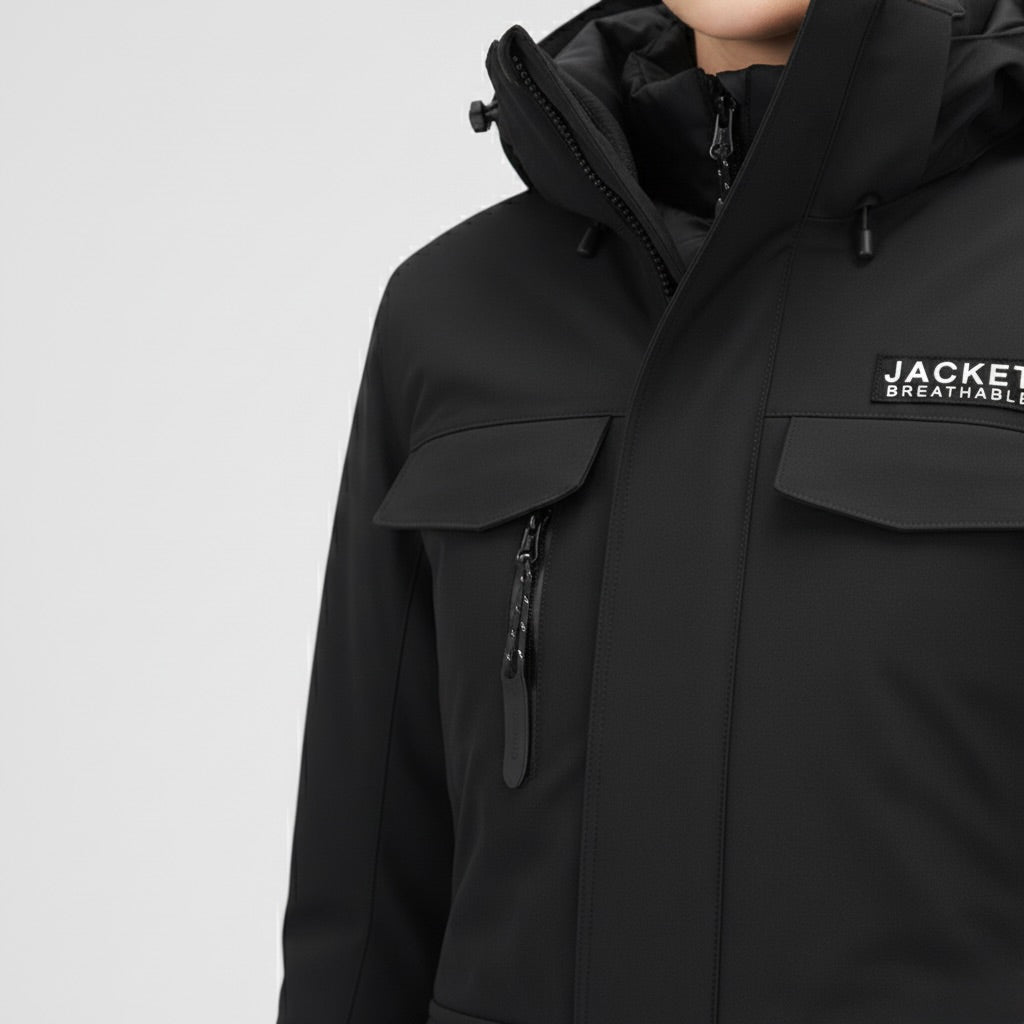 JACKETS – Hochwertiges Ski-Jacke und Skihose Set - Schwarz - Schwarz