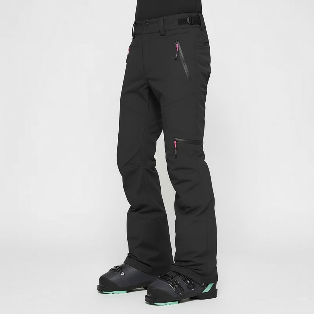 Selena – Damen Skihose mit Elastischem Bund – Schwarz