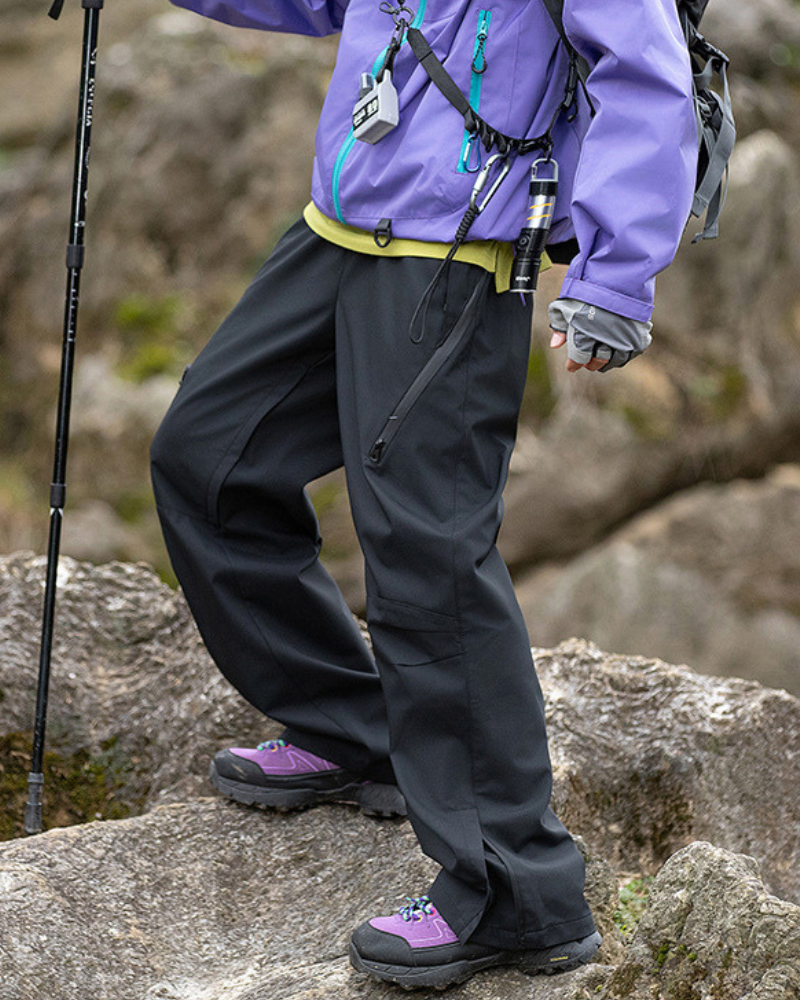 Alpenwear TrailZip™ – Outdoor-Hose mit seitlichem Reißverschluss - Schwarz