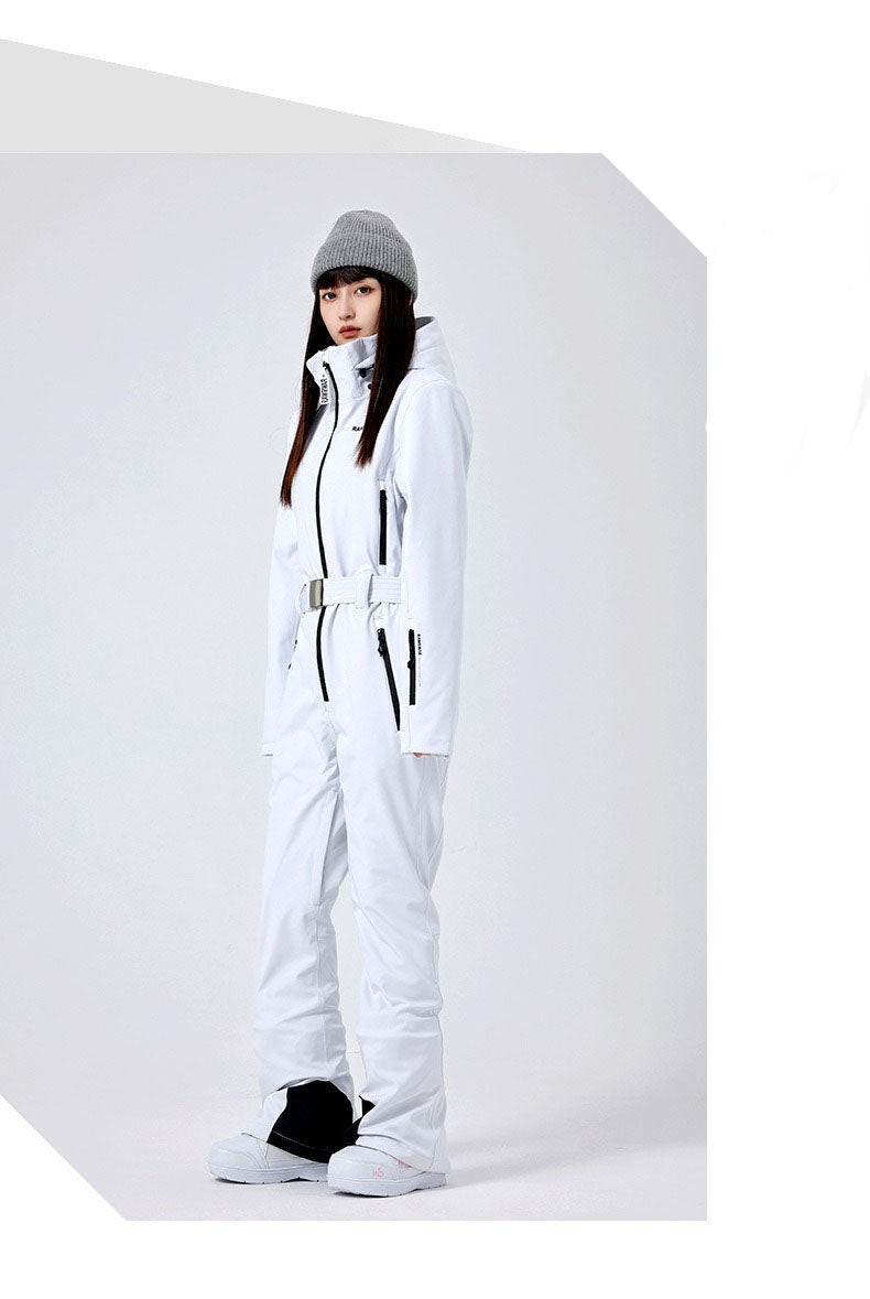 Léa – Damen Skianzug Einteiler – Weiß