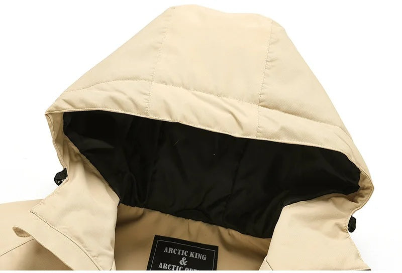 Élodie – Damen Skianzug mit Kapuze - Beige