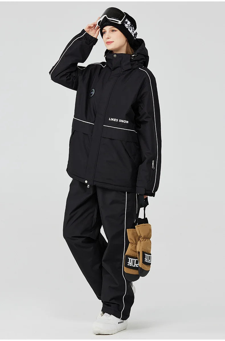 Alex – Unisex Skianzug – Schwarz