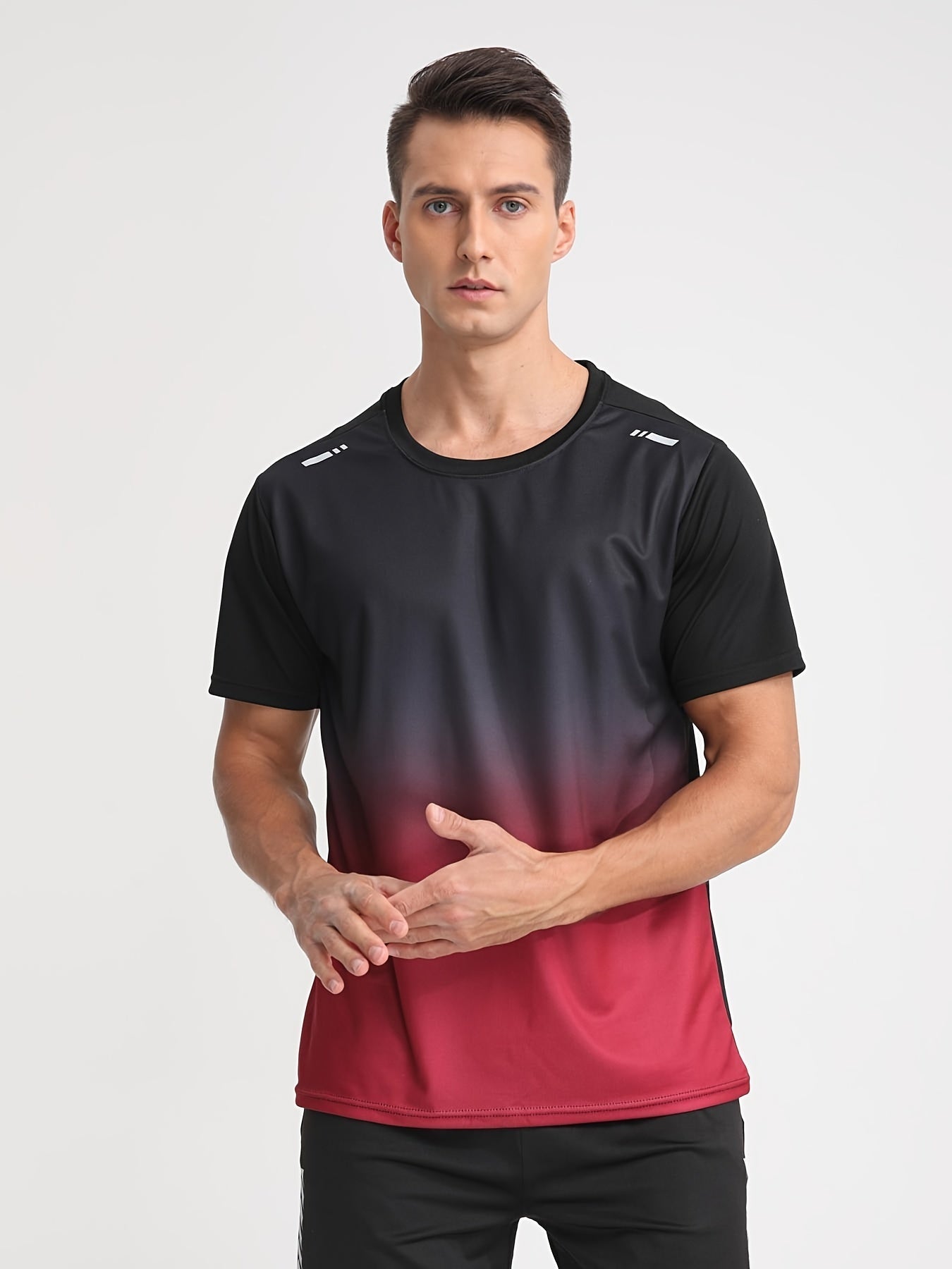 ANDRE – Herren Sportshirt mit Farbverlauf - Rot