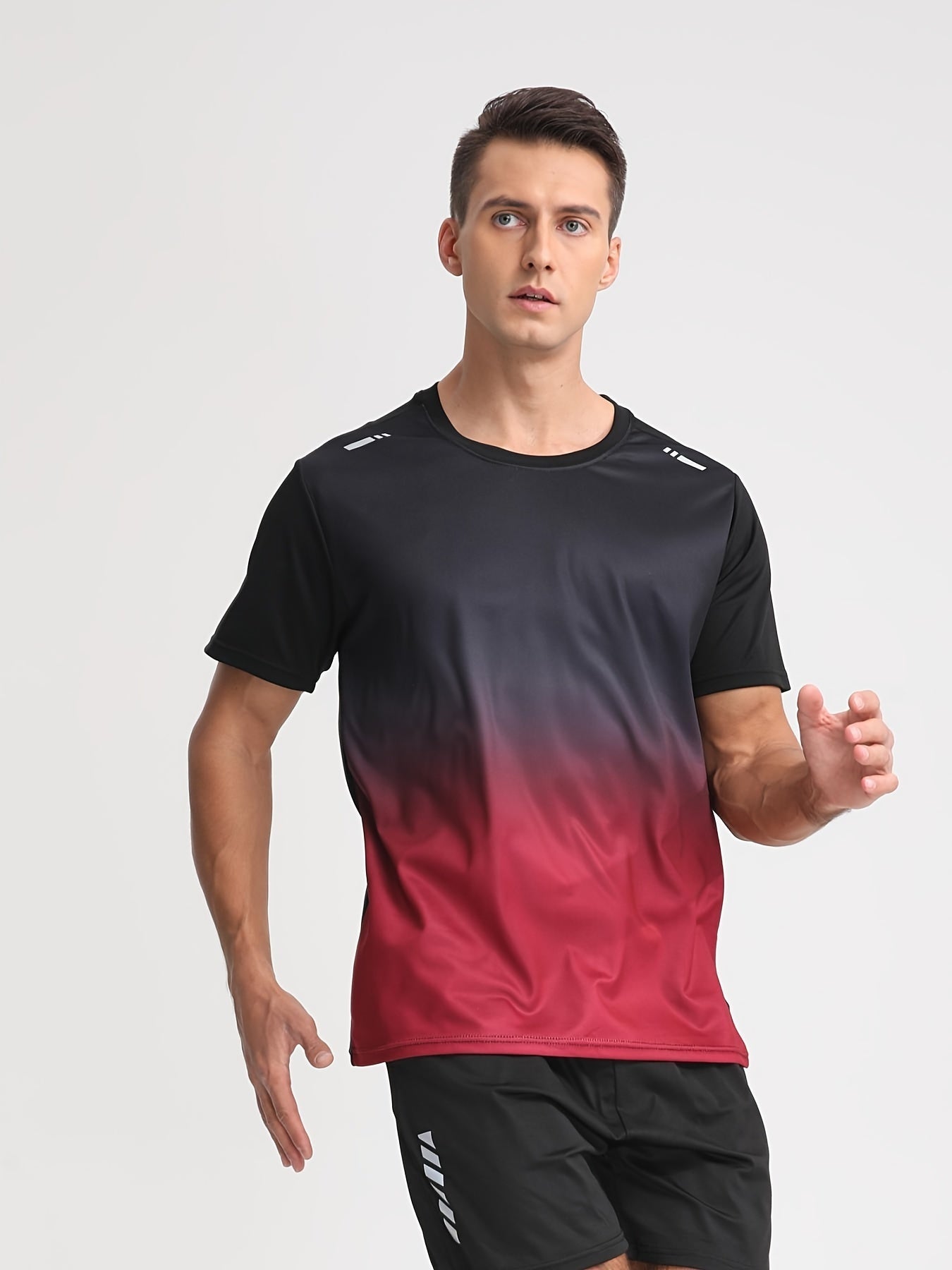 ANDRE – Herren Sportshirt mit Farbverlauf - Rot