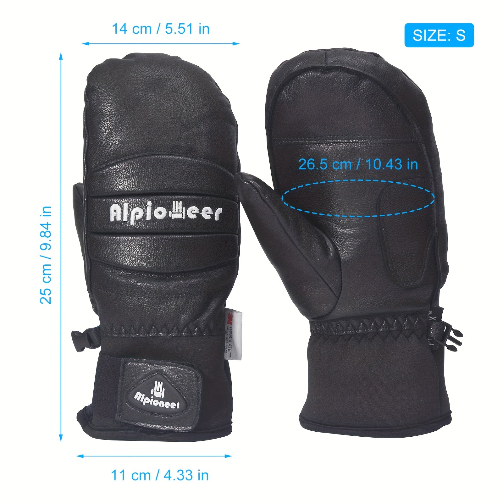 ALPIONEER - Damen Skihandschuhe aus Vollleder