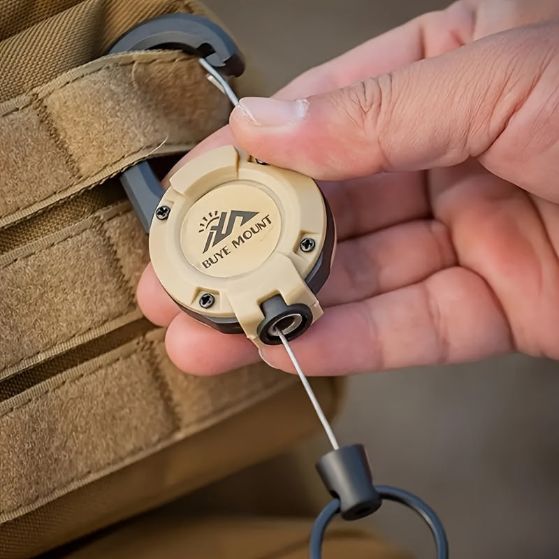 BUYE - Kompakte Utility-Clips (2er-Pack) mit Stahldrahtseil