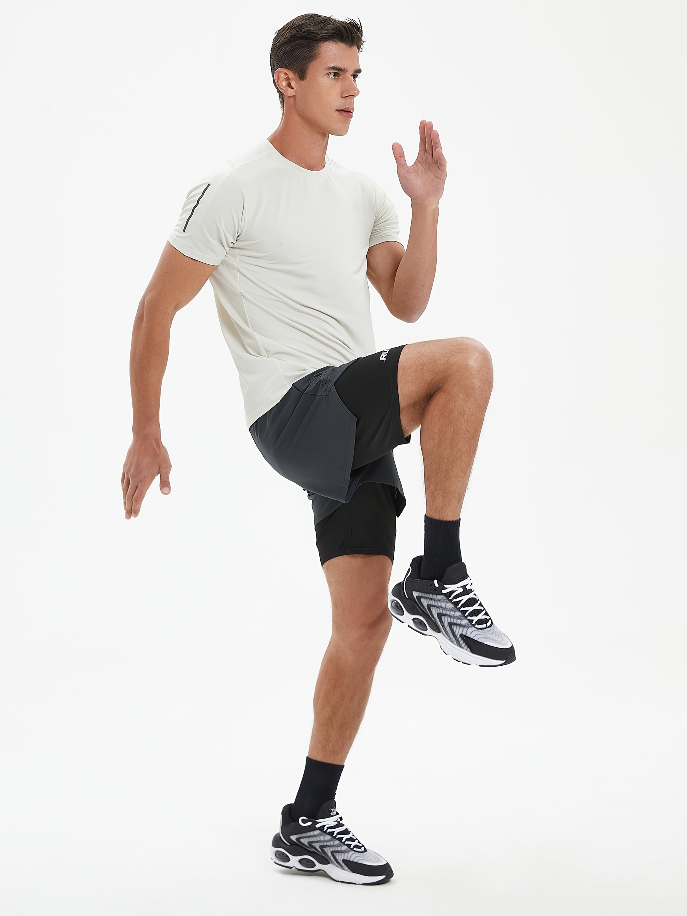 ANTOINE – Kurzarm Herren-T-Shirt mit Rundhalsausschnitt und Stretch-Komfort - Hellgrau