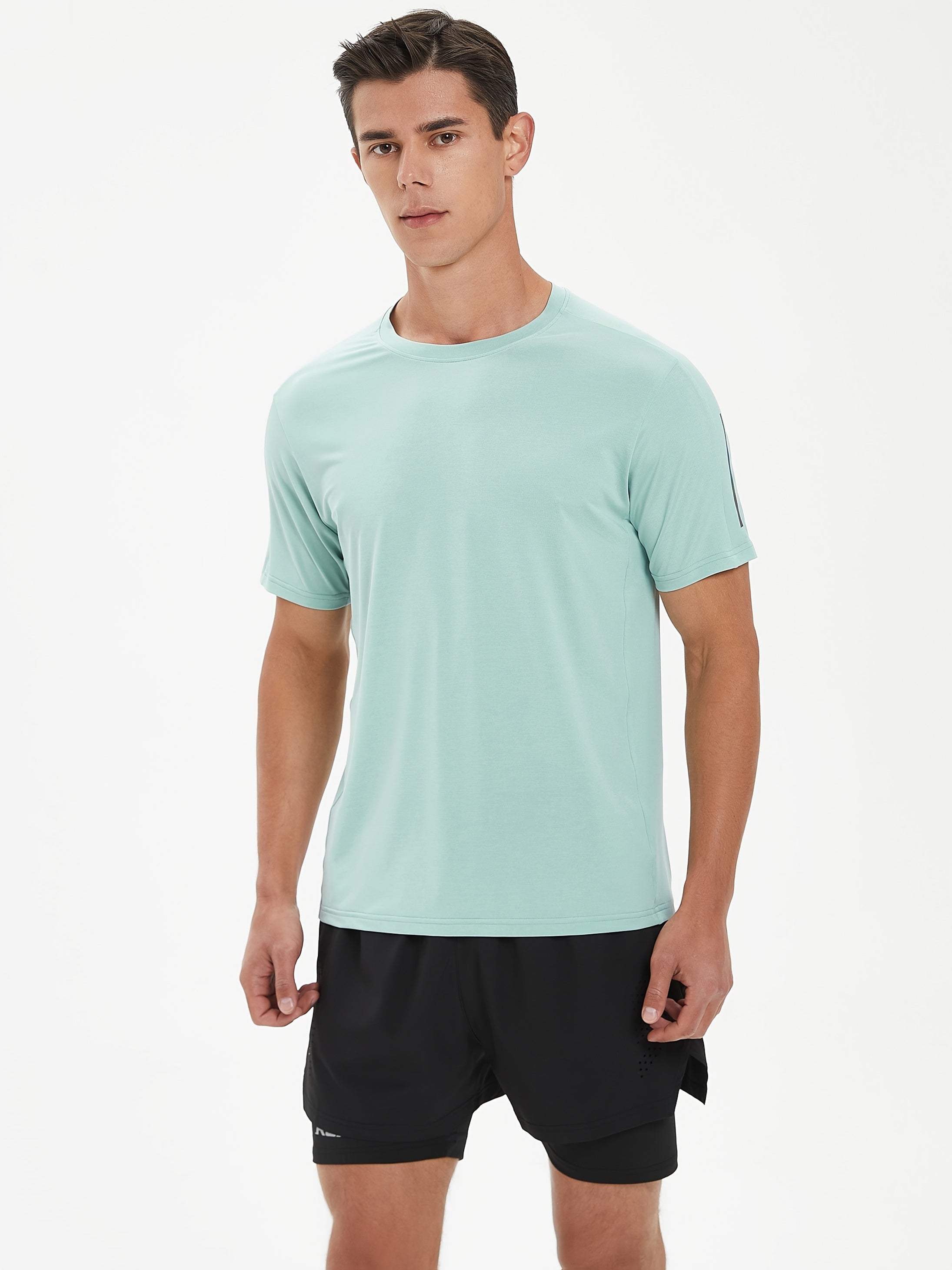 ANTOINE – Kurzarm Herren-T-Shirt mit Rundhalsausschnitt und Stretch-Komfort - Hellgrün