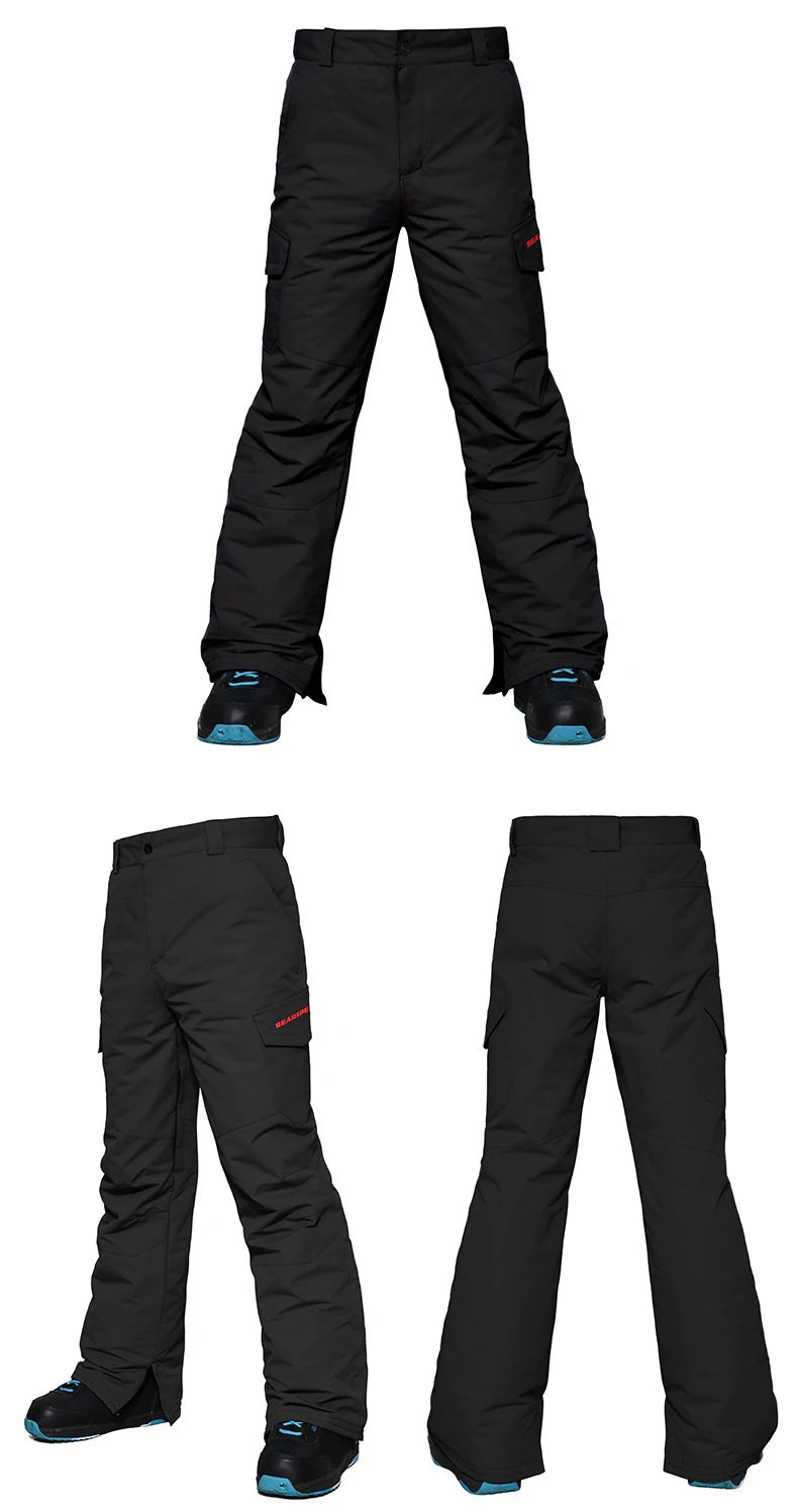 Leo – Herren Skihose mit Trägern und Thermofunktion – Schwarz