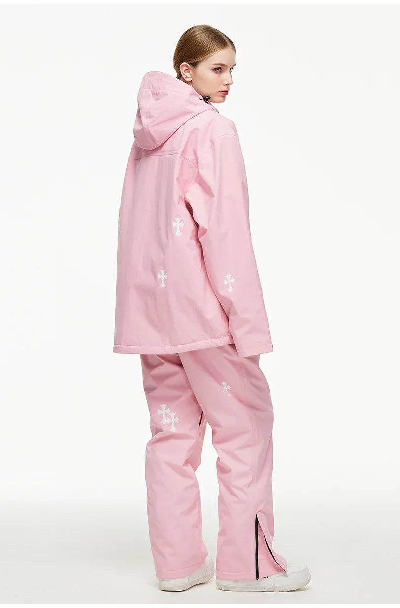 Arya – Damen Skianzug (Jacke + Hose) – Polyester - Rosa