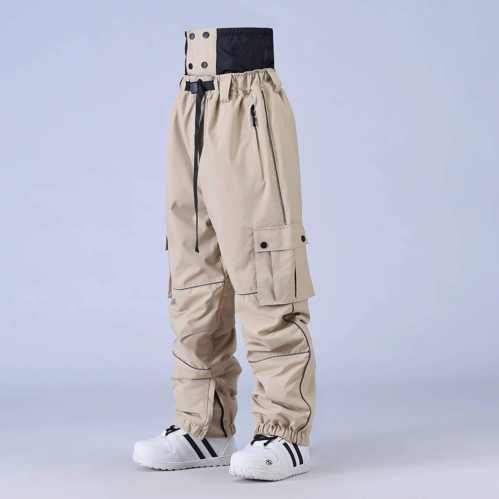 Claude – Unisex Snowboardhose mit Reißverschluss – Khaki
