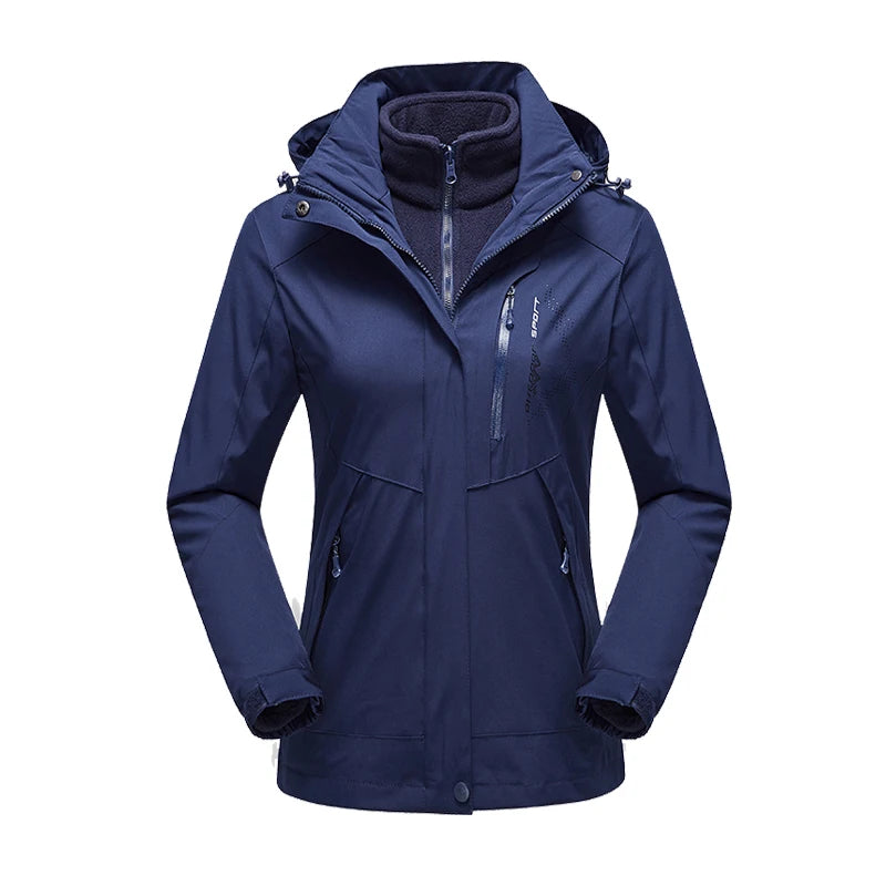 Sienna – Damen Softshelljacke mit Kapuze – Wasserdicht & Winddicht - Blau