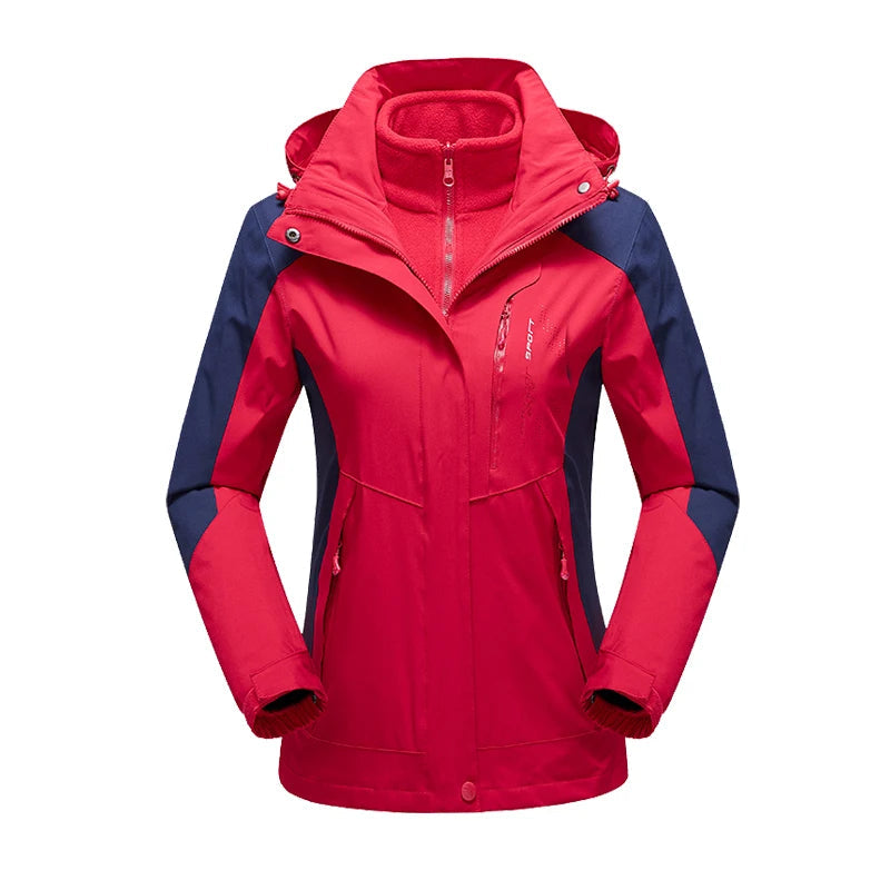 Sienna – Damen Softshelljacke mit Kapuze – Wasserdicht & Winddicht - Rot