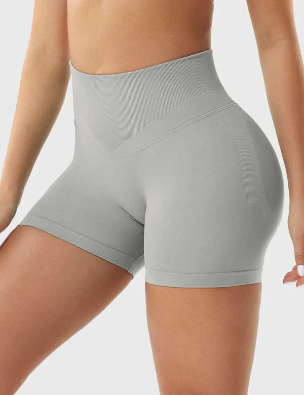 RYVA - Nahtlose Shorts mit Shaping-Effekt - Hellgrau