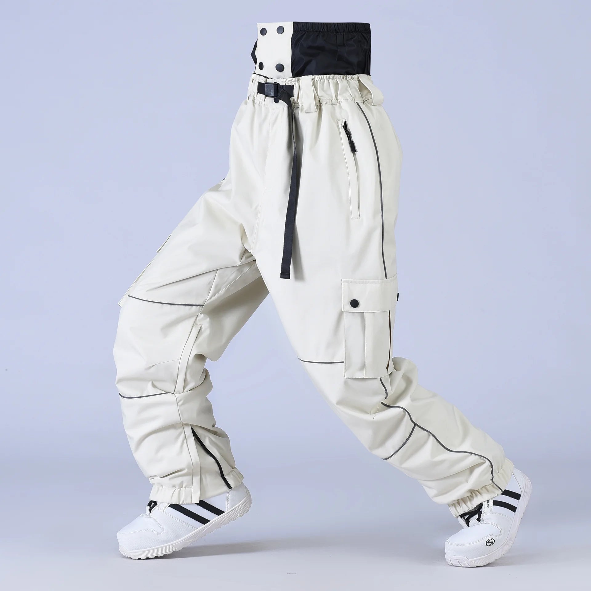 Claude – Unisex Snowboardhose mit Reißverschluss – Beige