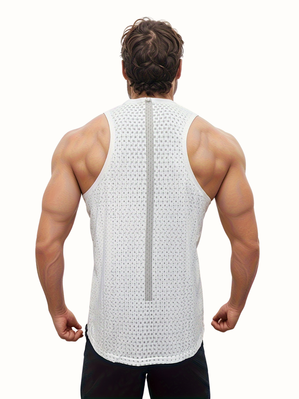 LUCAS – Atmungsaktives & schnelltrocknendes Tanktop für Herren - Weiß