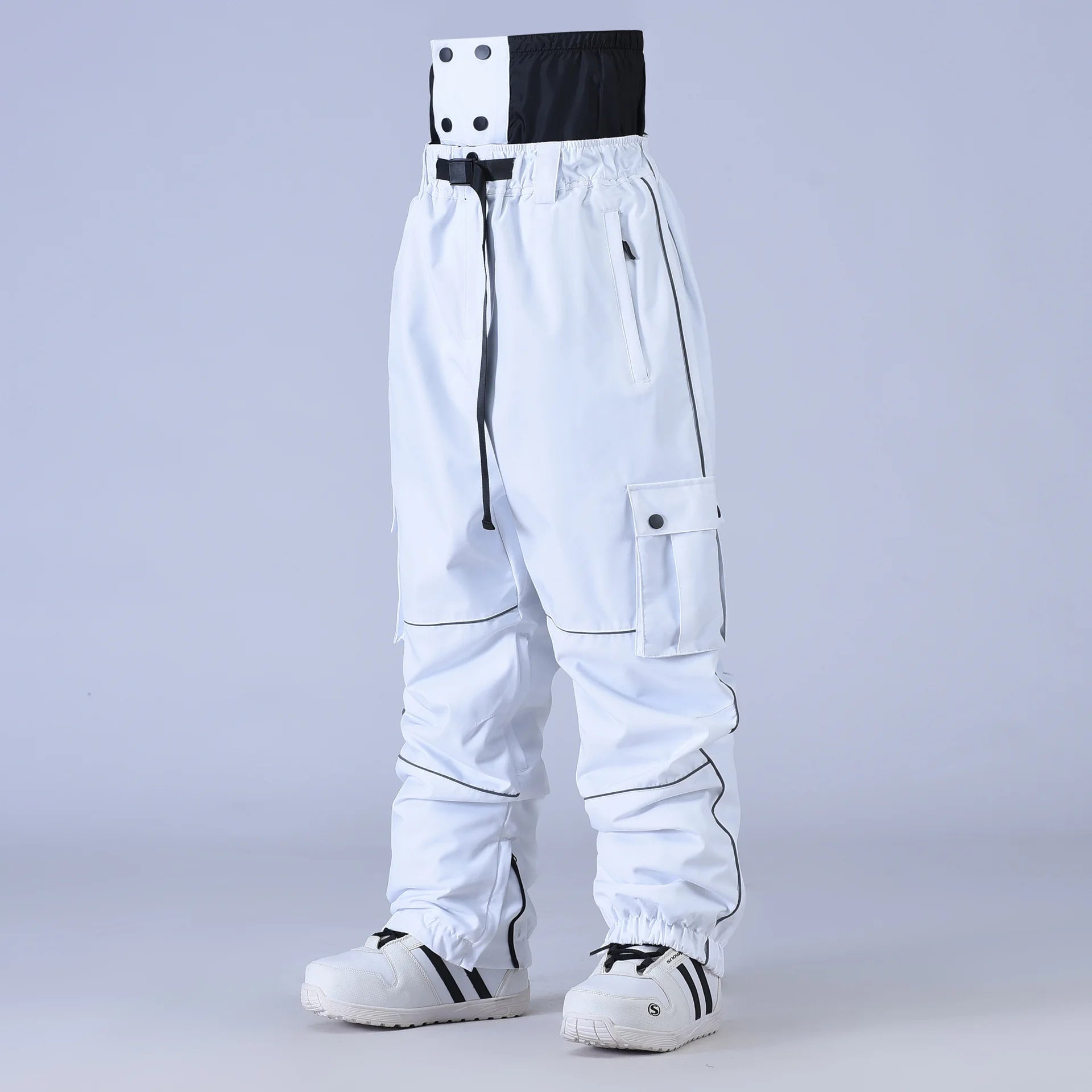 Claude – Unisex Snowboardhose mit Reißverschluss – Weiß