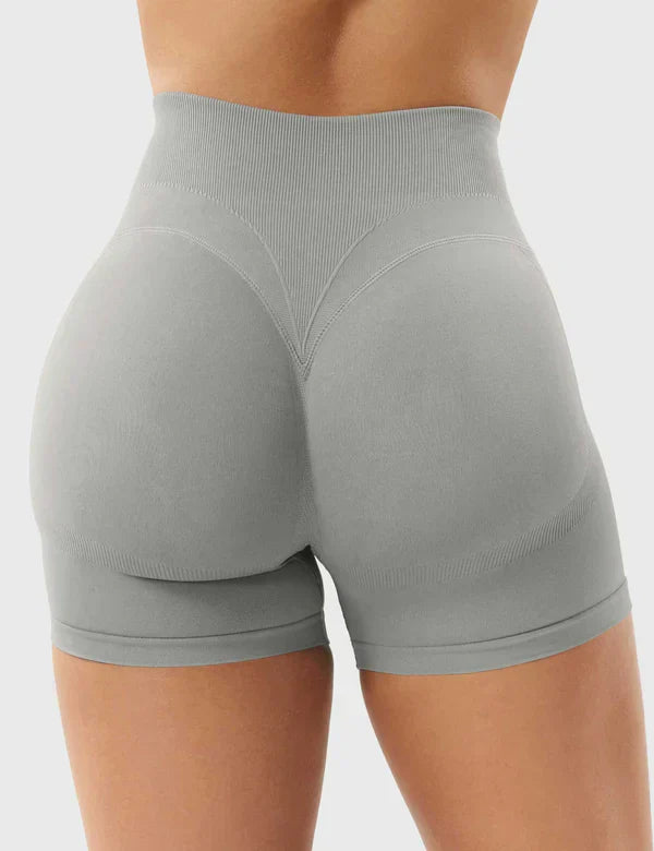 RYVA - Nahtlose Shorts mit Shaping-Effekt - Hellgrau