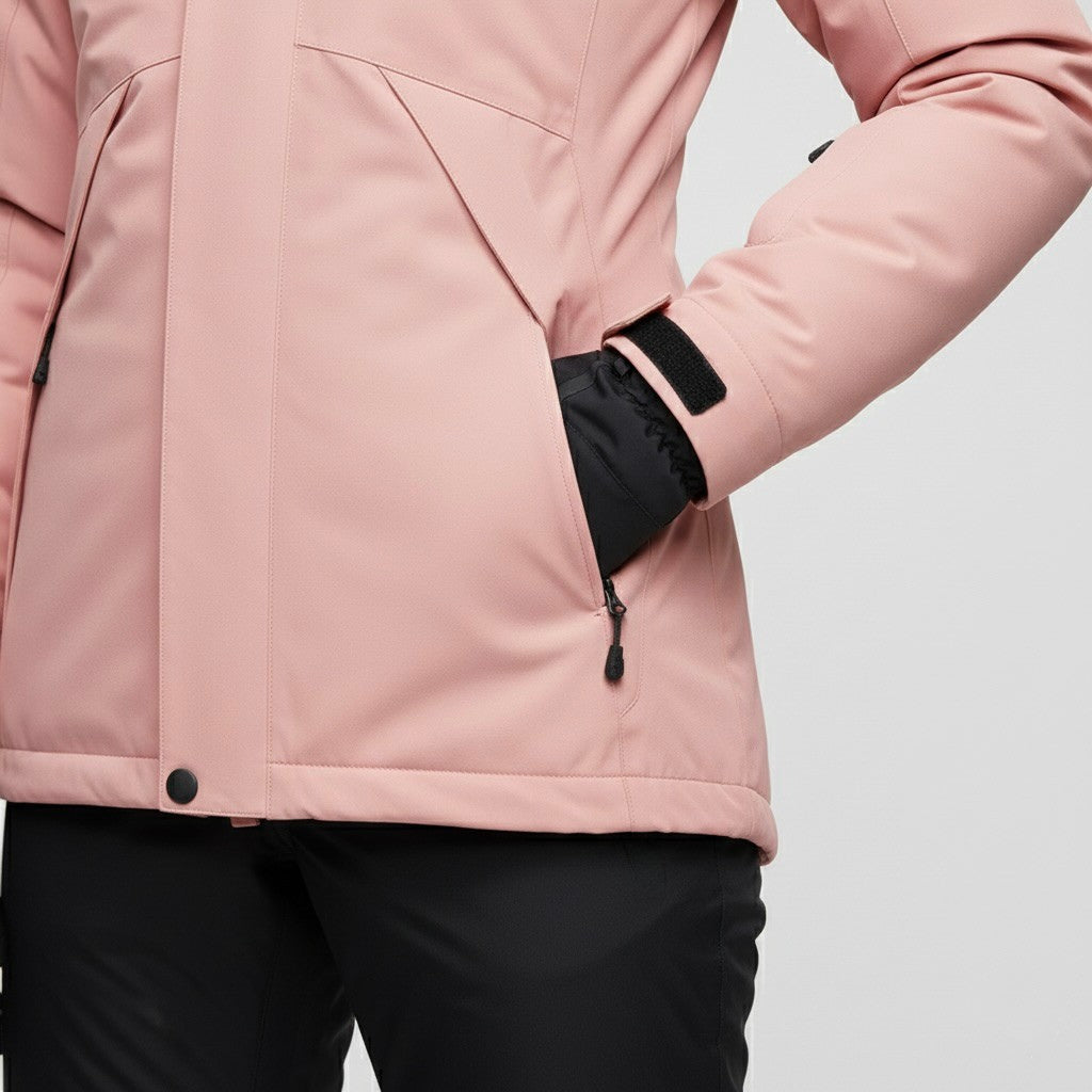 OUTDOOR  – Ski-Jacke und Skihose Set - Rosa - Schwarz