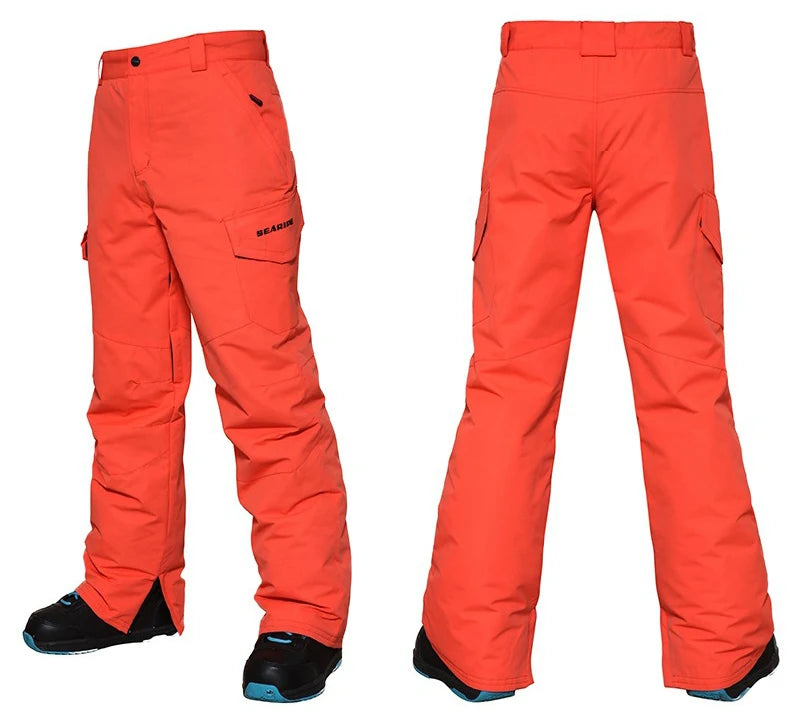 Leo – Herren Skihose mit Trägern und Thermofunktion – Orange