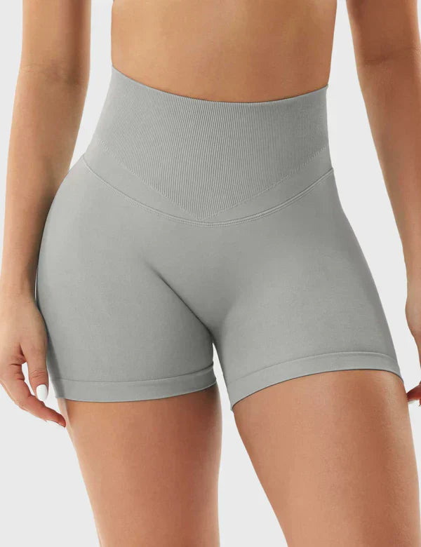 RYVA - Nahtlose Shorts mit Shaping-Effekt - Hellgrau