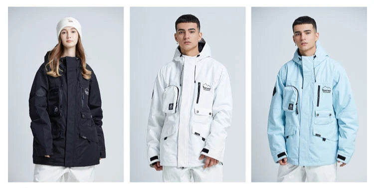 Dominique – Unisex Skijacke mit Kapuze - Gelb