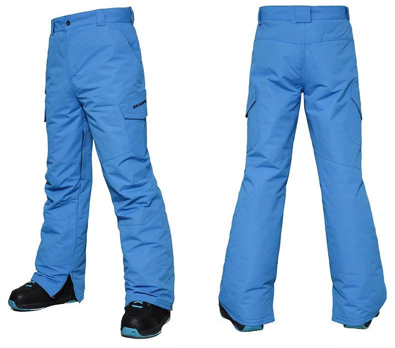 Leo – Herren Skihose mit Trägern und Thermofunktion – Blau