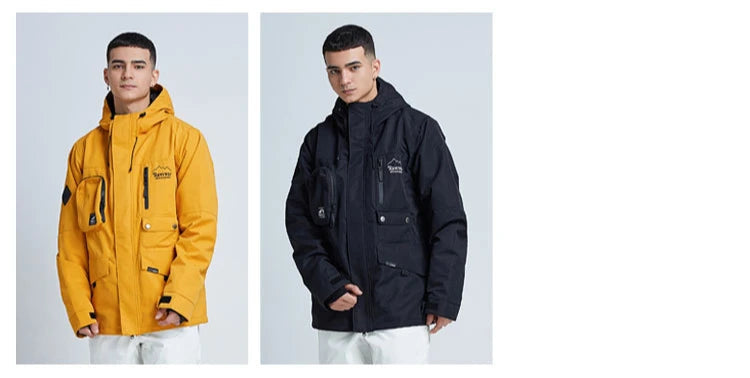 Dominique – Unisex Skijacke mit Kapuze - Schwarz