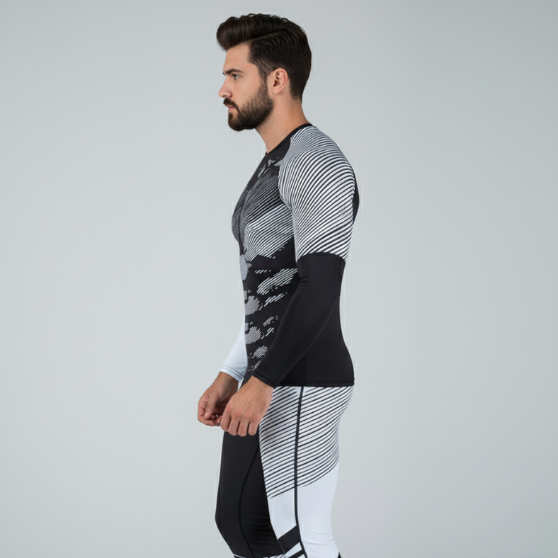 CAILAOBAN - Premium Thermo-Unterwäsche - Schwarz - Weiß