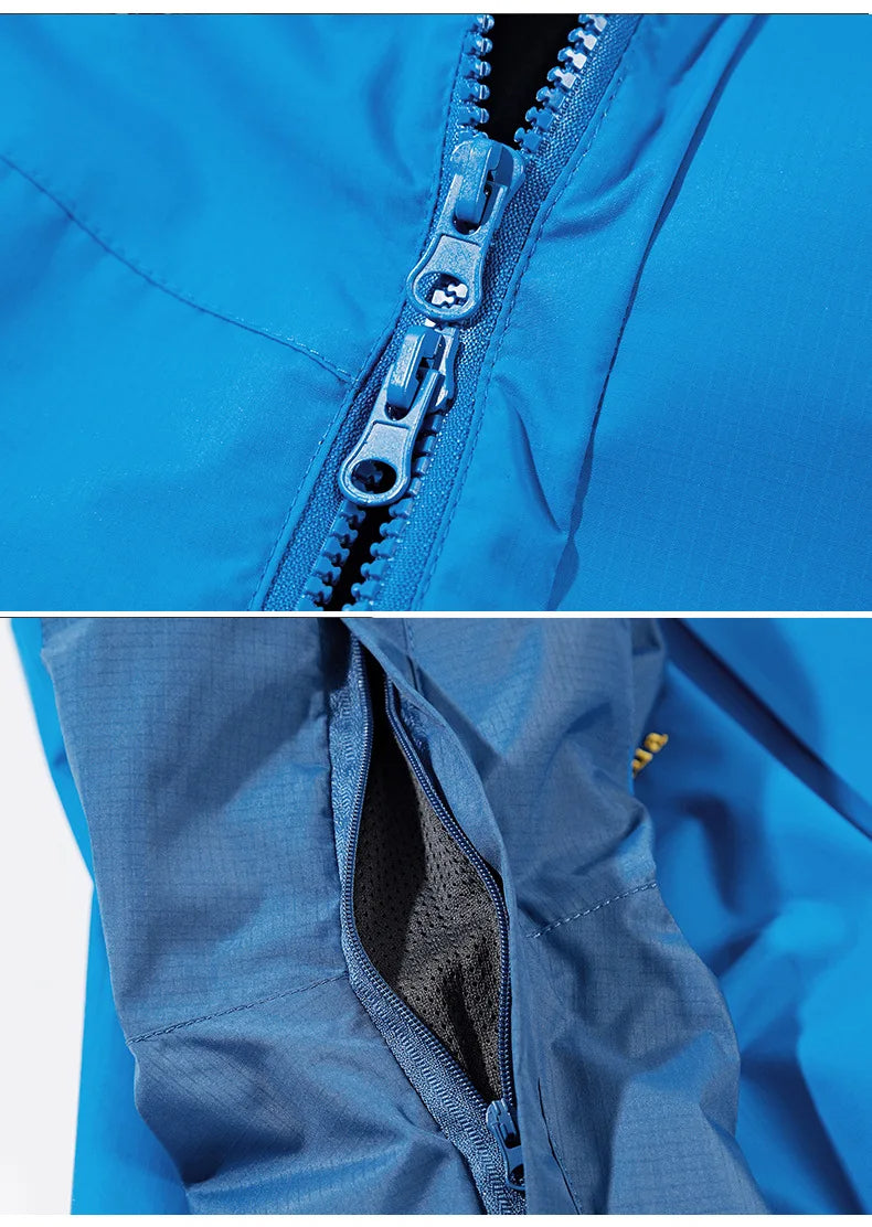 Olivier – Veste Softshell Homme à Capuche – Hellblau